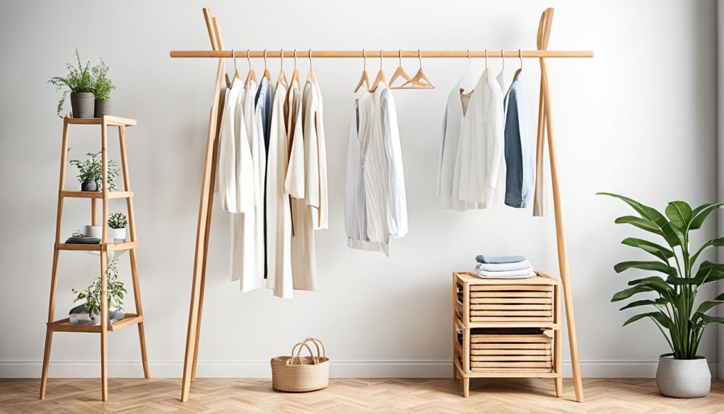 DIY clothes rack