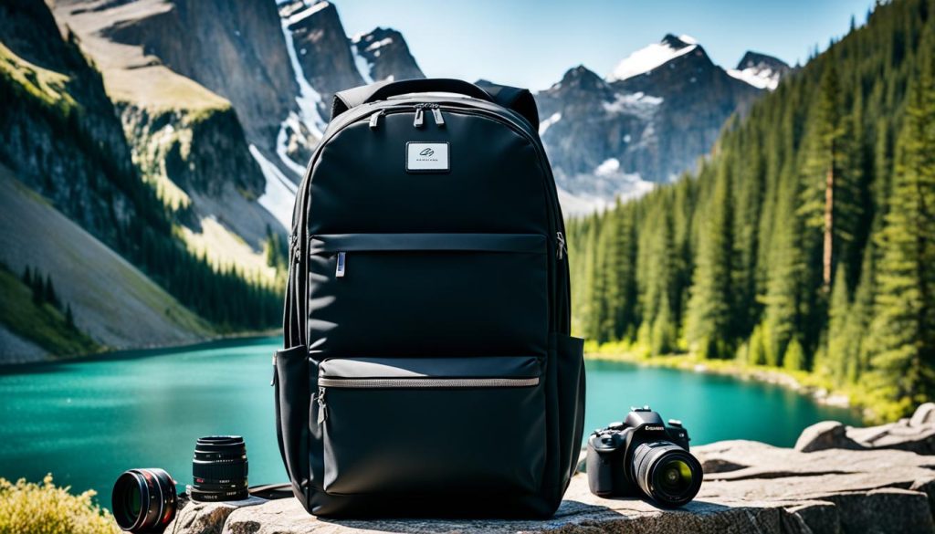 Minimalist backpack with camera bag