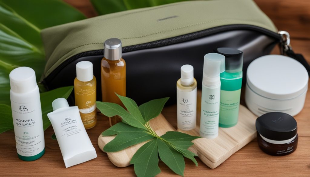 Minimalist travel toiletries