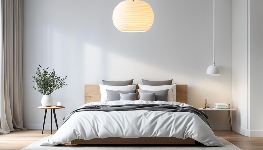 minimalist bedroom lighting