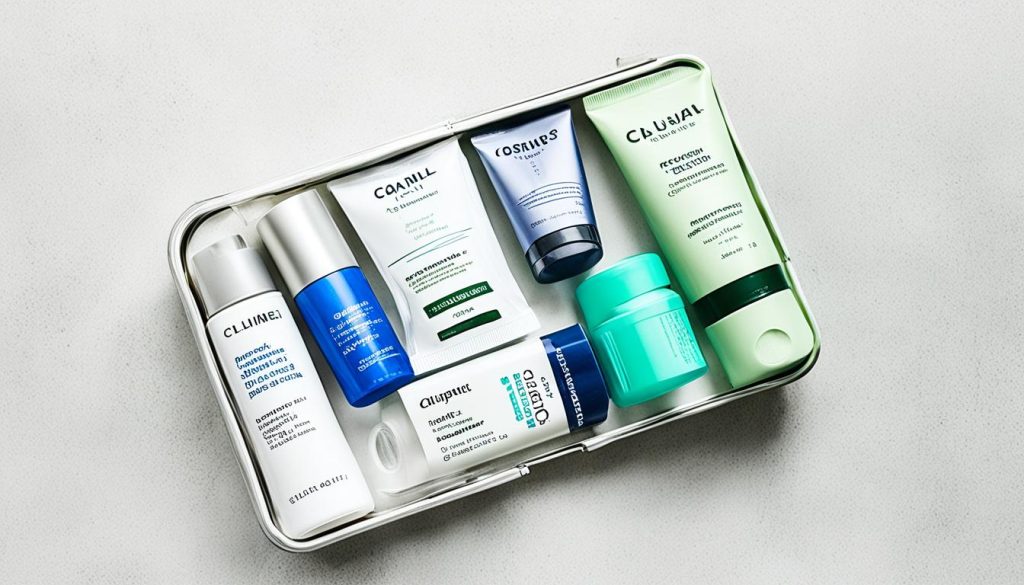 minimalist travel toiletries