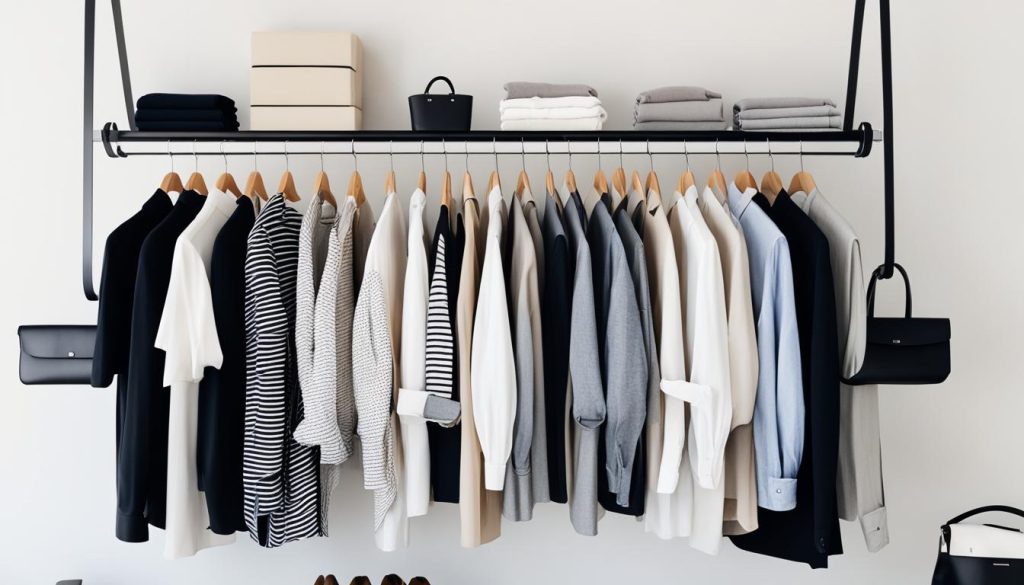 minimalist wardrobe storage